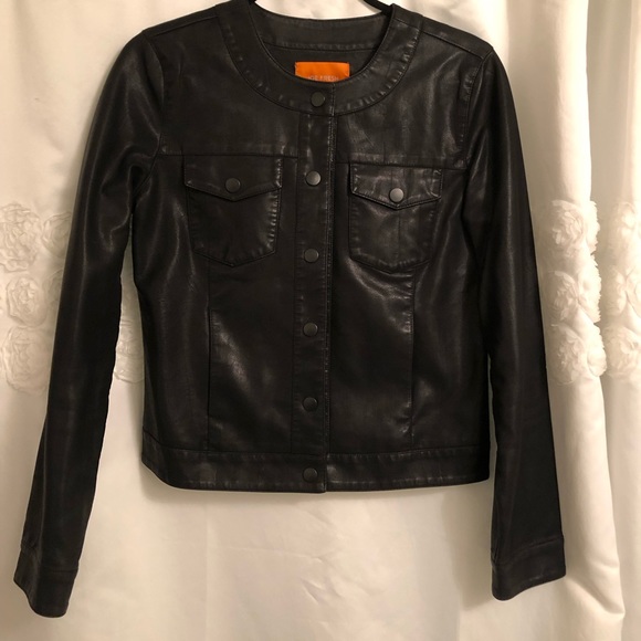 Joe Fresh pleather size Med black jacket - Picture 1 of 10